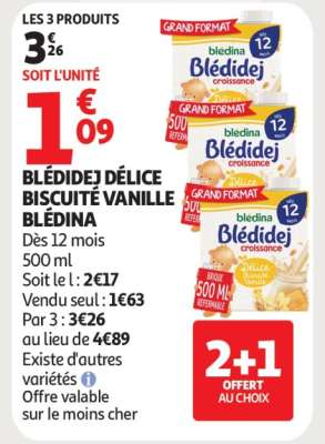 BLÉDIDEJ DÉLICE BISCUITÉ VANILLE BLÉDINA