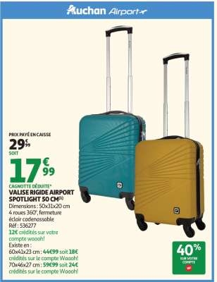 VALISE RIGIDE AIRPORT SPOTLIGHT 50 CM