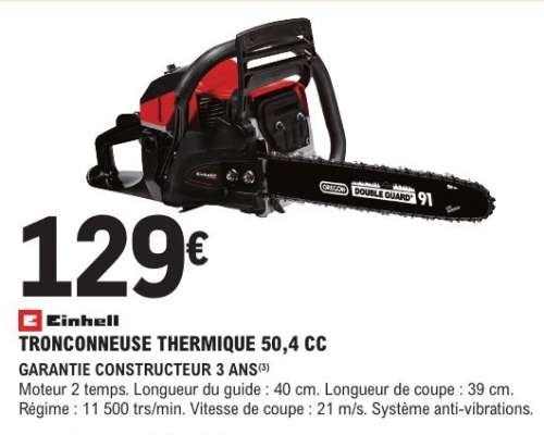 Einhell Tronçonneuse Thermique 50,4 CC
