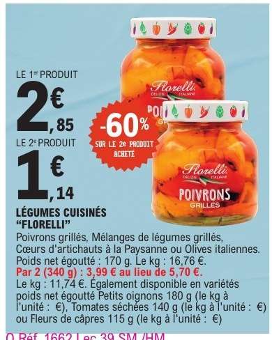 LÉGUMES CUISINÉS “FLORELLI”