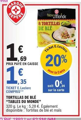 TORTILLAS DE BLÉ “TABLES DU MONDE”