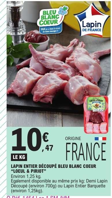 LAPIN ENTIER DÉCOUPÉ BLEU BLANC COEUR “LOEUL & PILIOT”