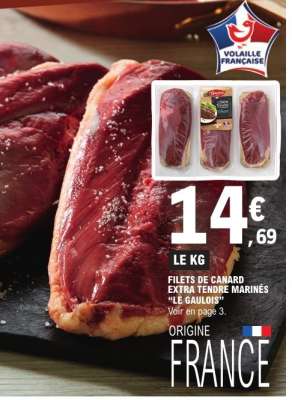 Filets de canard extra tendre marinés 'Le Gaulois'