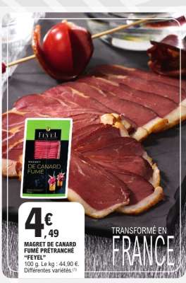 MAGRET DE CANARD FUMÉ PRÉTRANCHÉ "FEYEL"