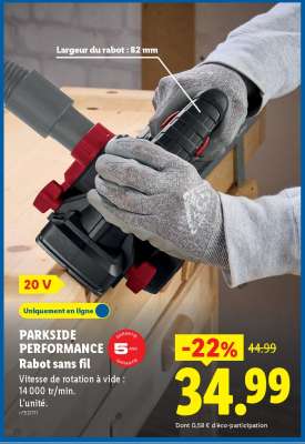PARKSIDE PERFORMANCE Rabot sans fil