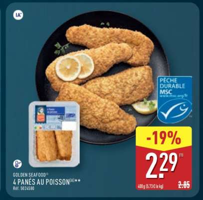 GOLDEN SEAFOOD 4 PANÉS AU POISSON
