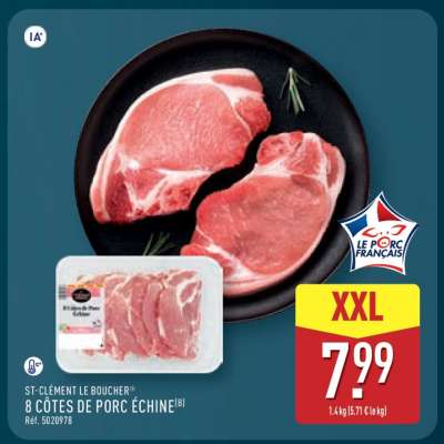 8 Côtes de Porc Échine