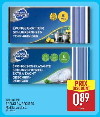 POWER FORCE® ÉPONGES À RÉCURER