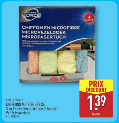 POWER FORCE CHIFFONS MICROFIBRE X4