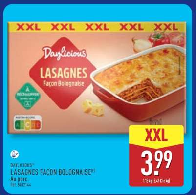 DAYLICIOUS LASAGNES FAÇON BOLOGNAISE