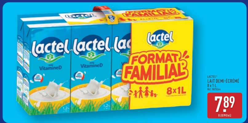 Lactel Lait Demi-écrémé
