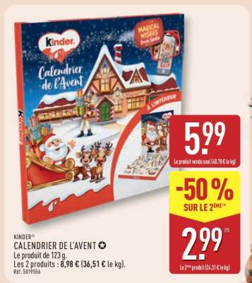 KINDER CALENDRIER DE L'AVENT