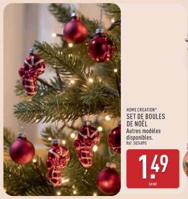 HOME CREATION® SET DE BOULES DE NOËL