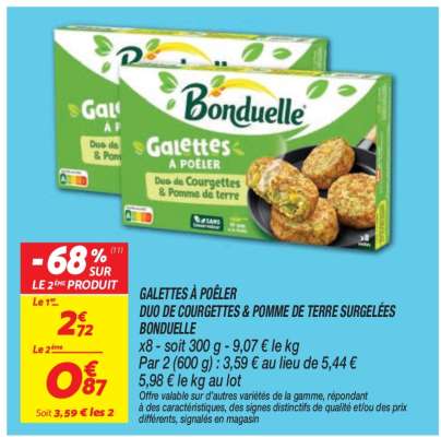 Bonduelle Galettes à Poêler