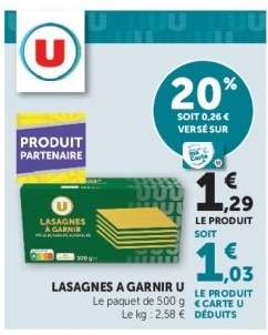 LASAGNES A GARNIR U