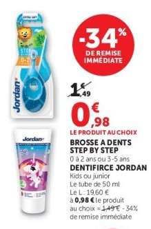 BROSSE A DENTS STEP BY STEP / DENTIFRICE JORDAN