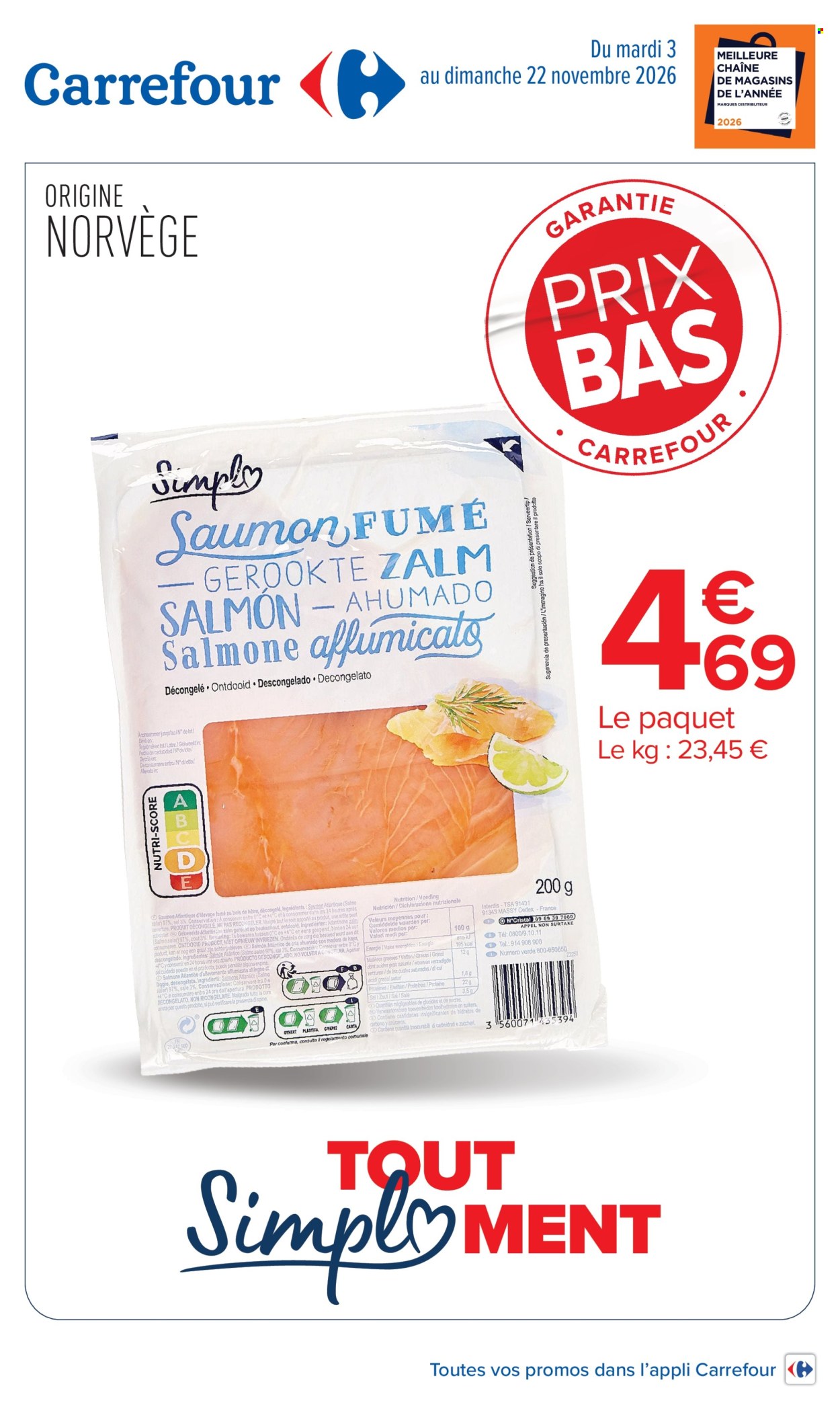 Catalogue Carrefour Hypermarchés - 03/11/2026 - 22/11/2026. Page 1